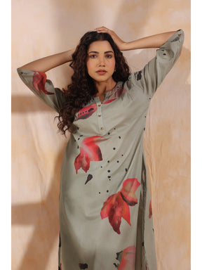 Mehendi Artsy Print Women Kurta Set