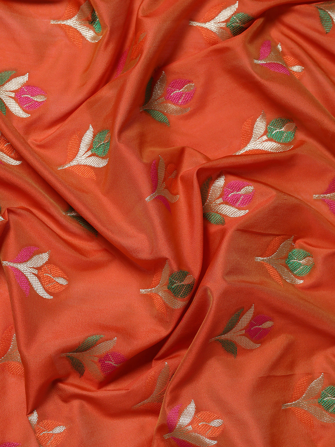 Features A Radiant Silk Blend Saree With Jacquard Ethnic Buttis All Over